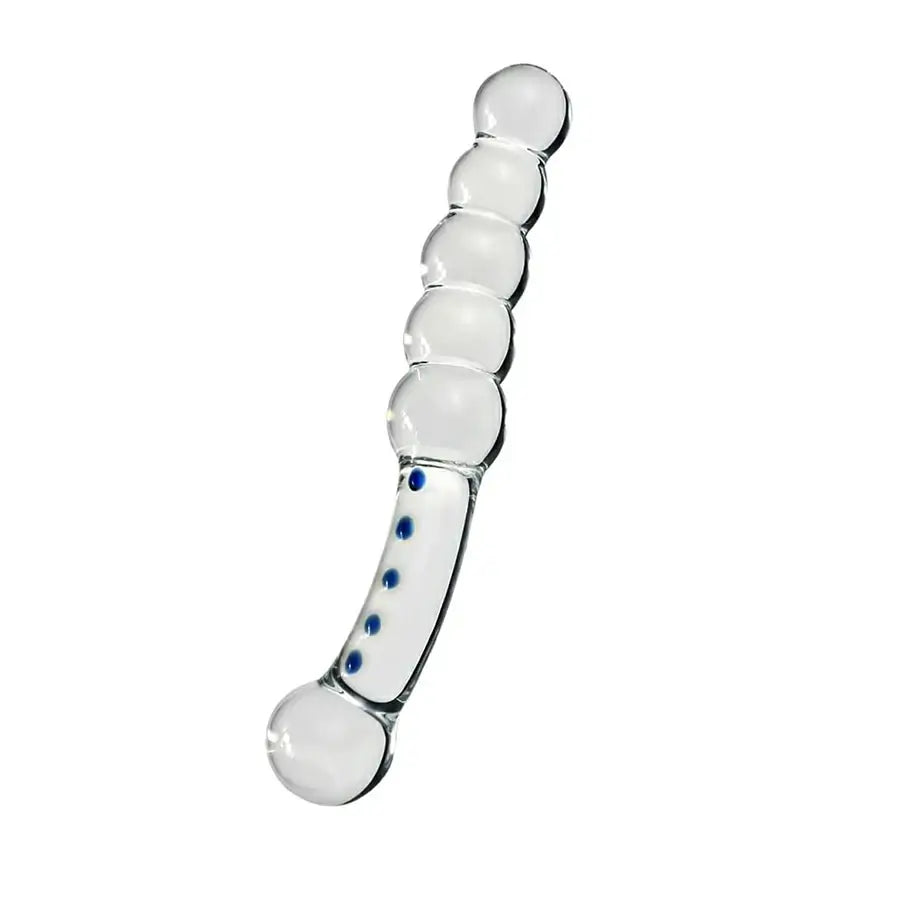 Glas Curved Glass Beaded Dildo