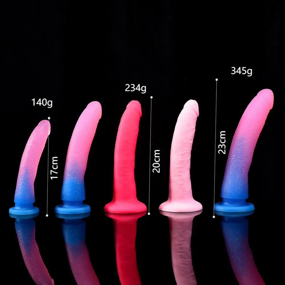 Glittery Dildo 3 Size – Dream Silicone 9 Inches