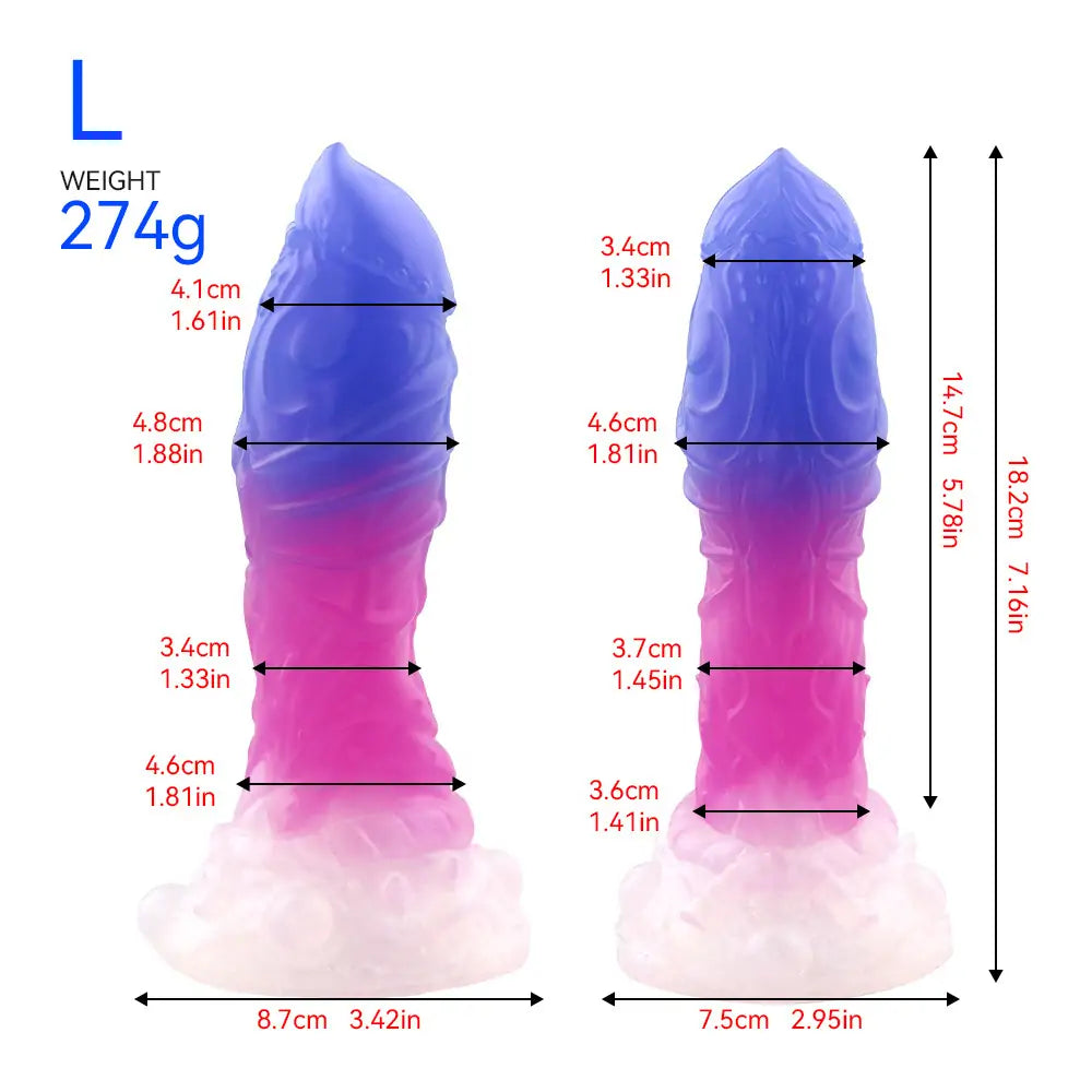 Gradient Fantasy Dragon Dildo 4 Sizes