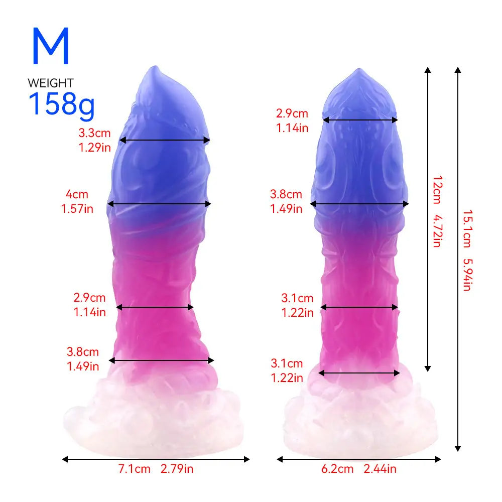 Gradient Fantasy Dragon Dildo 4 Sizes