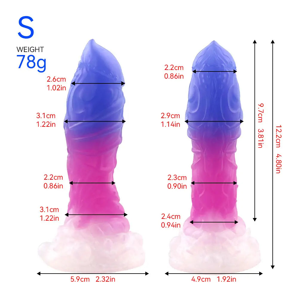 Gradient Fantasy Dragon Dildo 4 Sizes