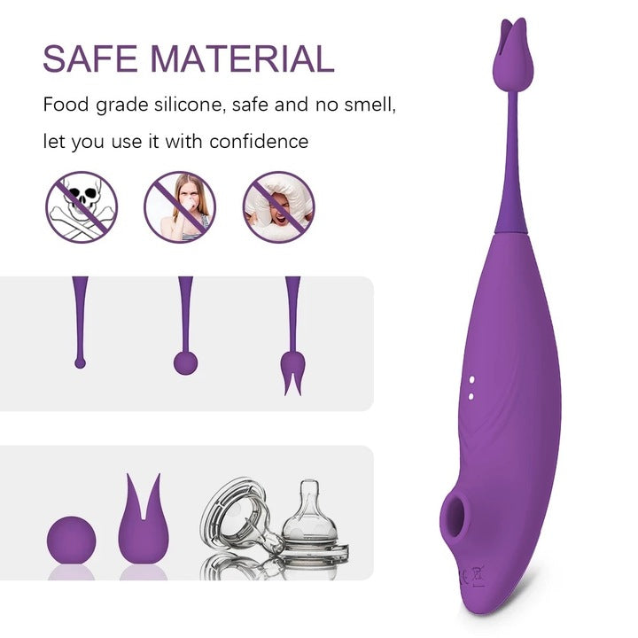 HG Mini USB Rechargeable G-Spot Vibrator for Women Sucking and Vibrating Clit Licker Nipple Massager Female Stimulator