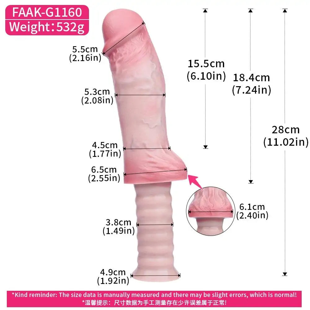 Handheld Realistic Dildo for Deep Play 7 Inches
