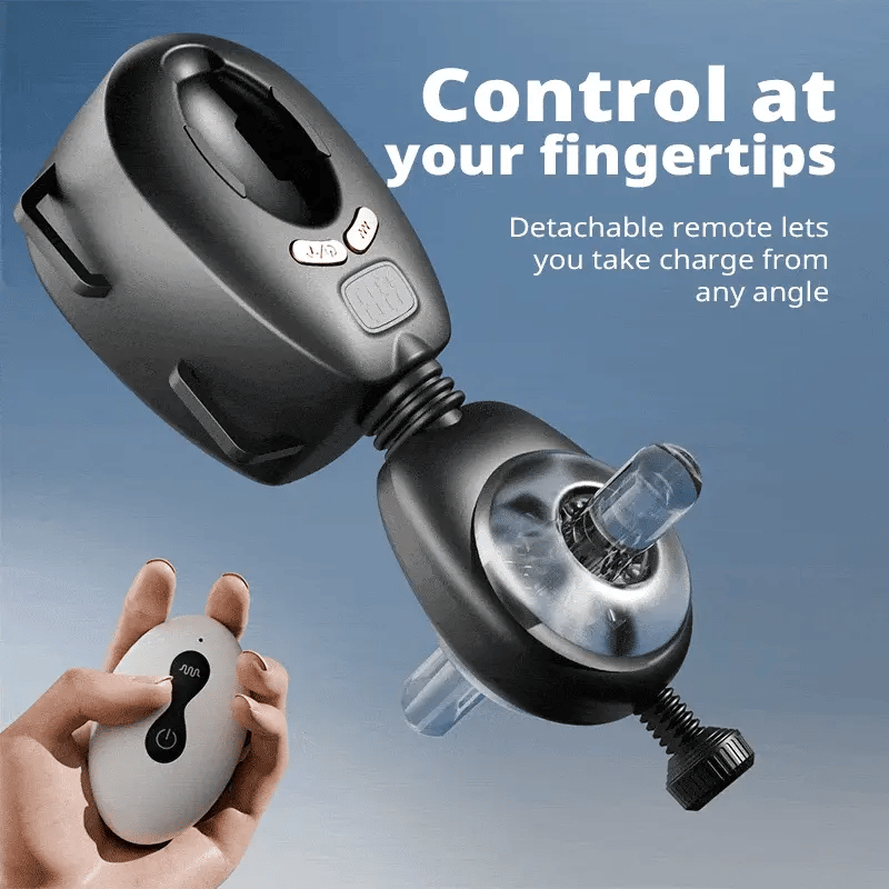 XT11 Hands Free Masturbator 9 Stroking 9 Vibrating Remote Control