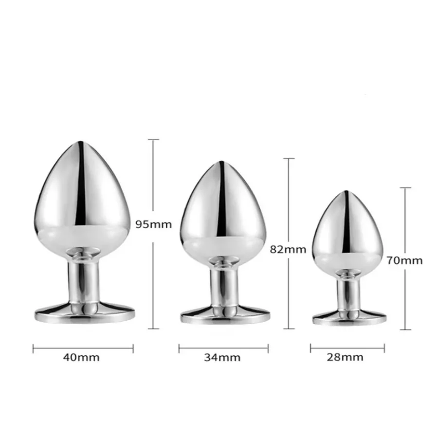 Heart Gem Metal Anal Plug