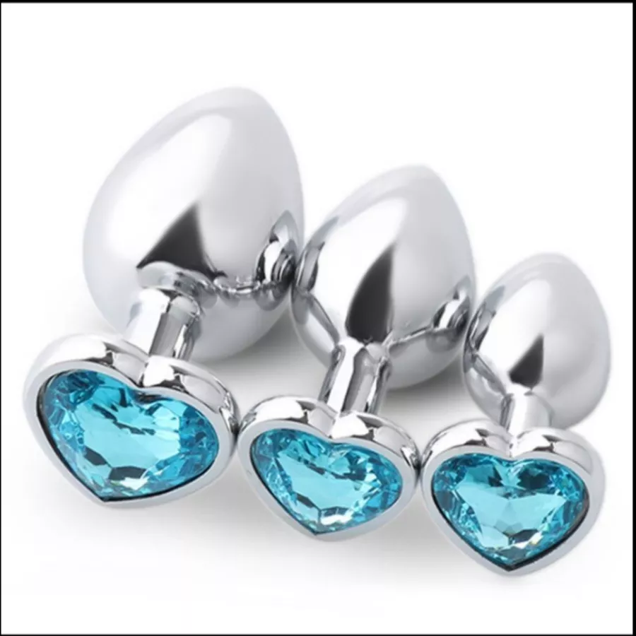 Heart Gem Metal Anal Plug