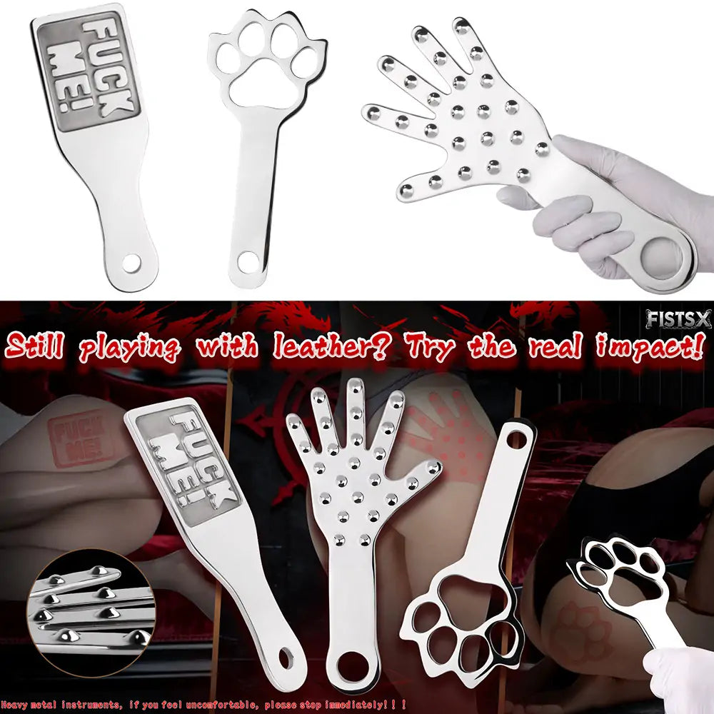 Heavy-Duty Stainless BDSM Spanking Paddles