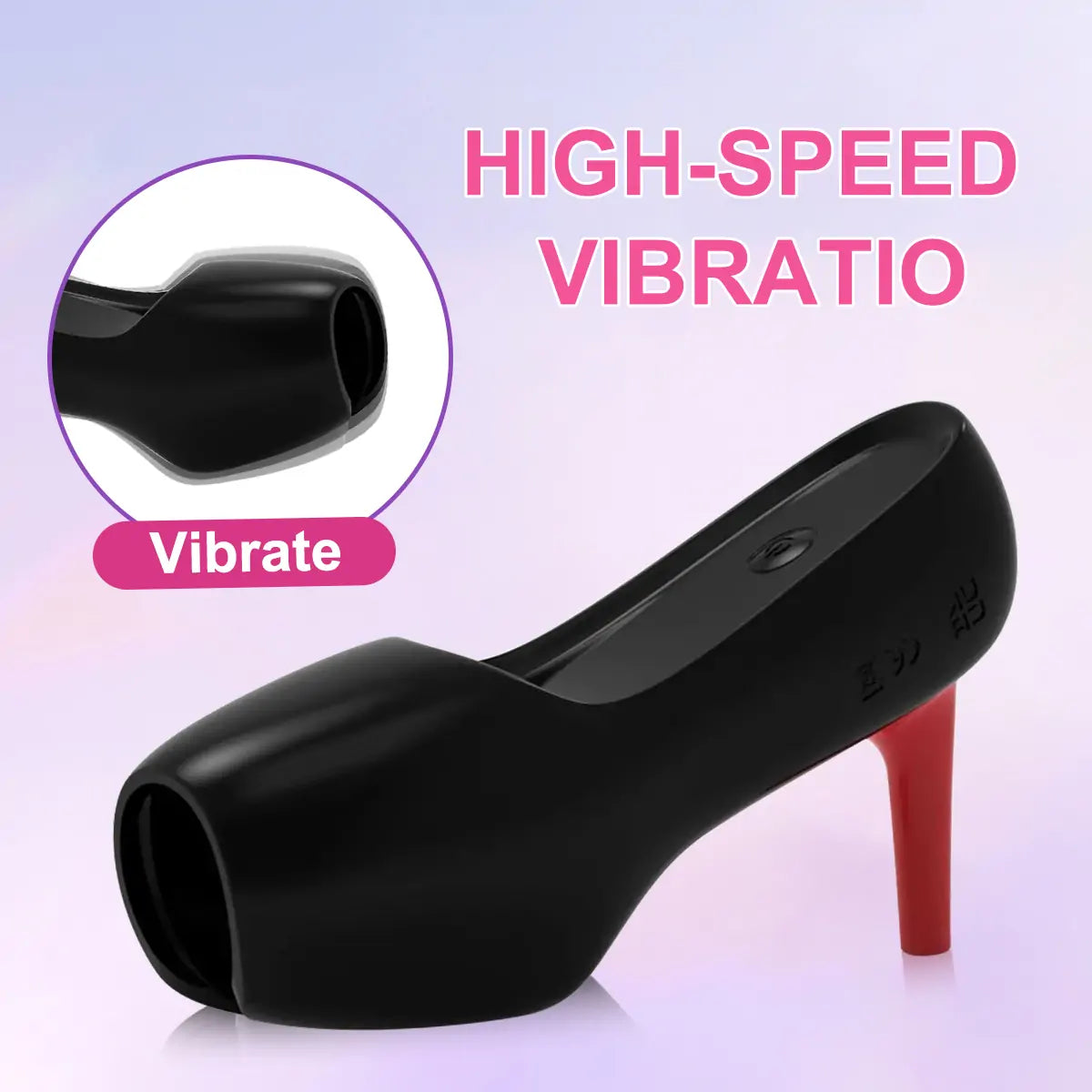High Heel Suction Penis Vibrator Trainer