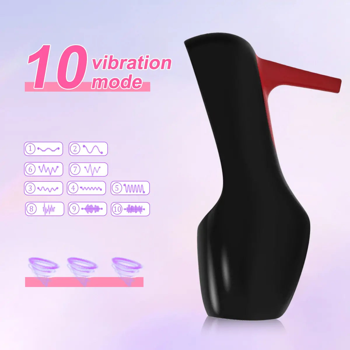 High Heel Suction Penis Vibrator Trainer