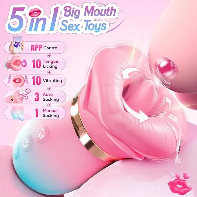 Hungry Sucker Sex Toy – 5IN1 Sucking Vibrator