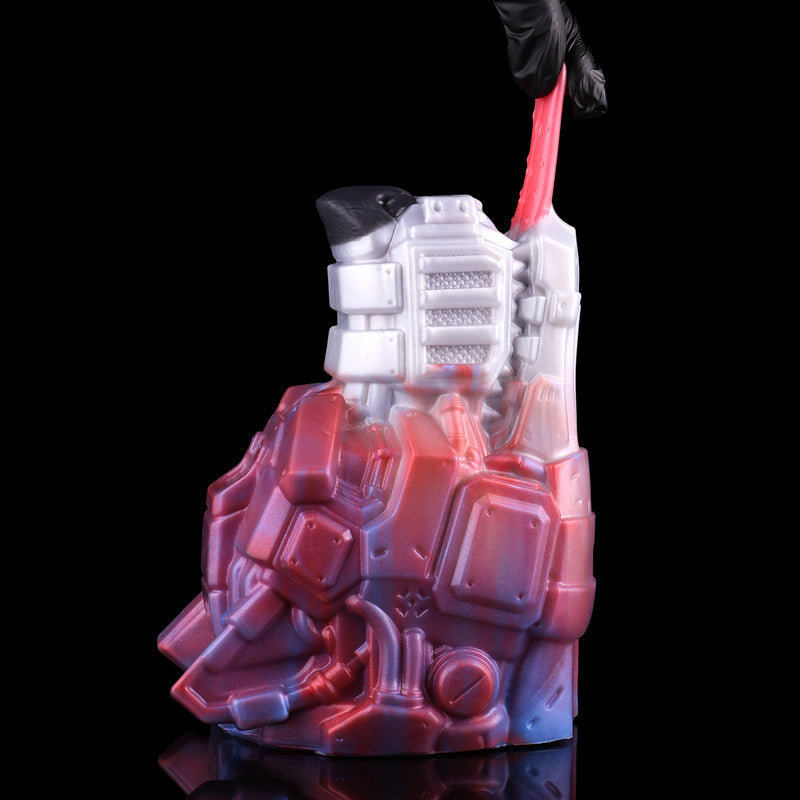 Cyber-Beast Mech Wolf Fantasy Stroker – Liquid Silicone Sex Dolls Masturbation Device with Textured Canal & Tongue Action