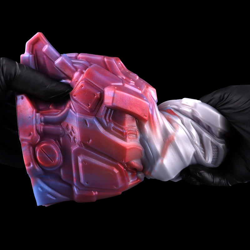 Cyber-Beast Mech Wolf Fantasy Stroker – Liquid Silicone Sex Dolls Masturbation Device with Textured Canal & Tongue Action