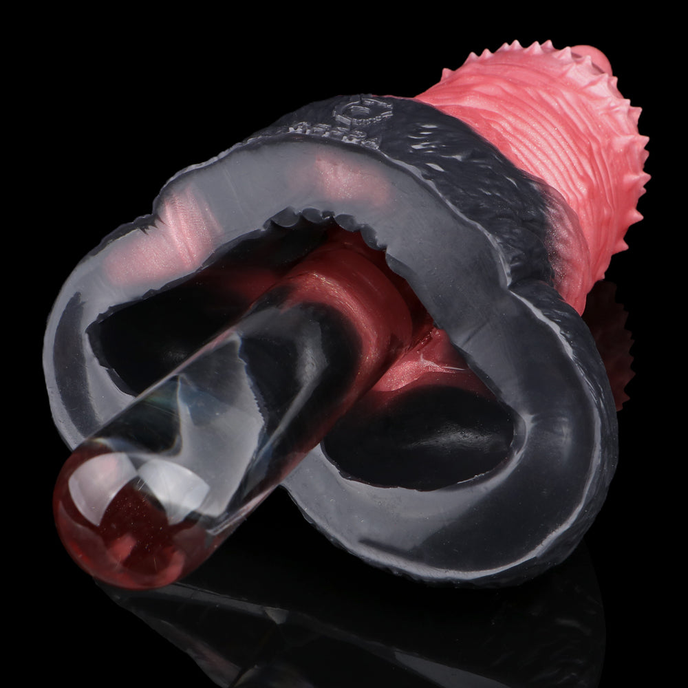 Fantasy Pocket Pussy Penis Sleeve - Tiger Animal Dildo Dual-action Knotted Masturbation