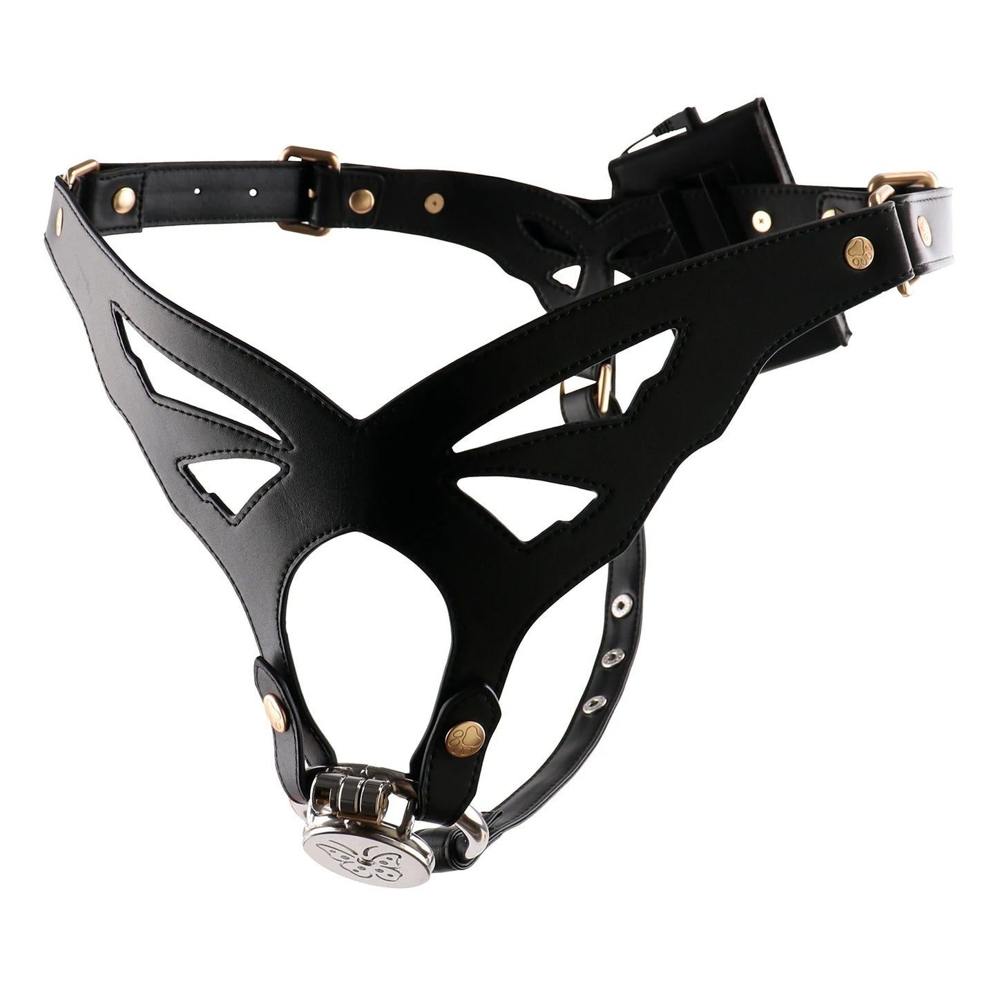 Phantom Butterfly Electro Prison - Full Electro Chastity Belt Set
