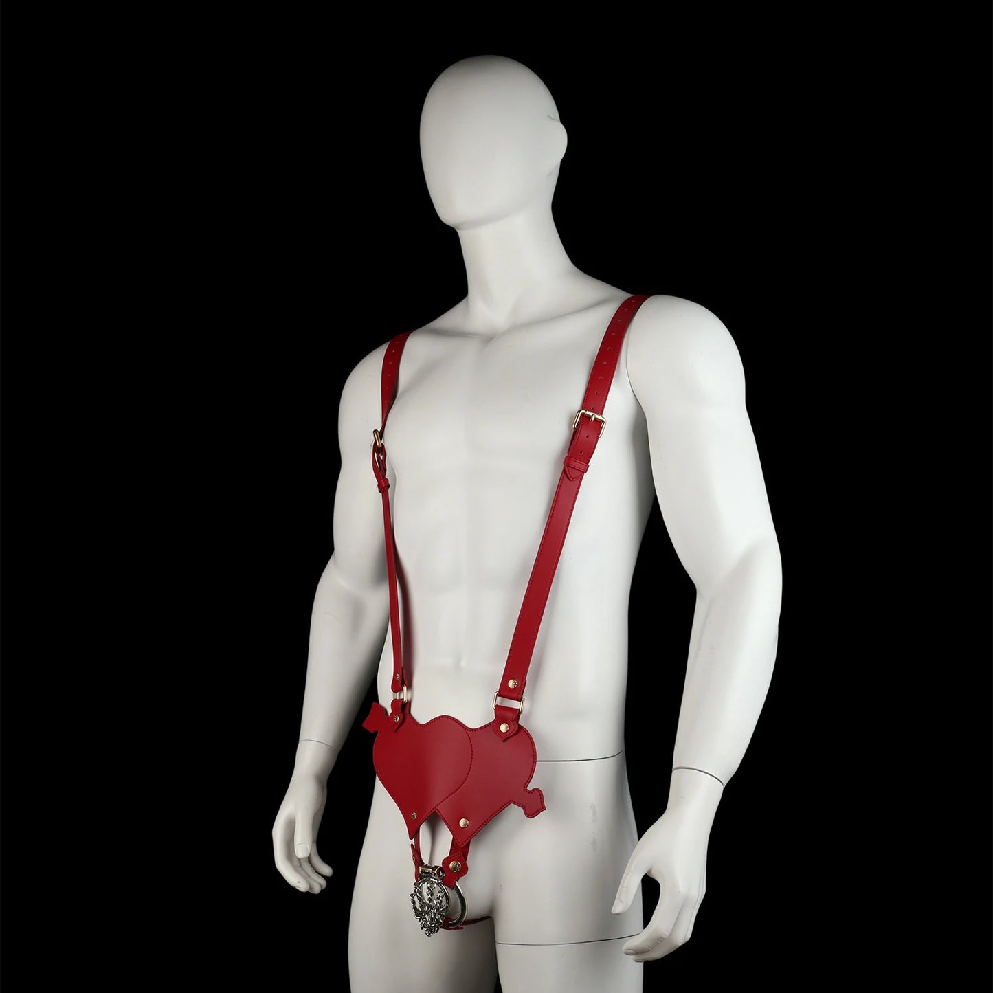 Cupid's Arrow Electro Harness - Full E-Stim Chain Chastity Set