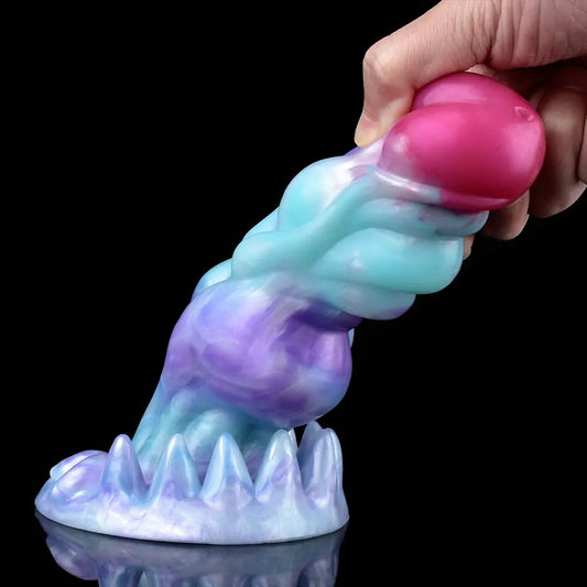 Ice Dragon Fantasy Knot Anal Dildo 7 Inches