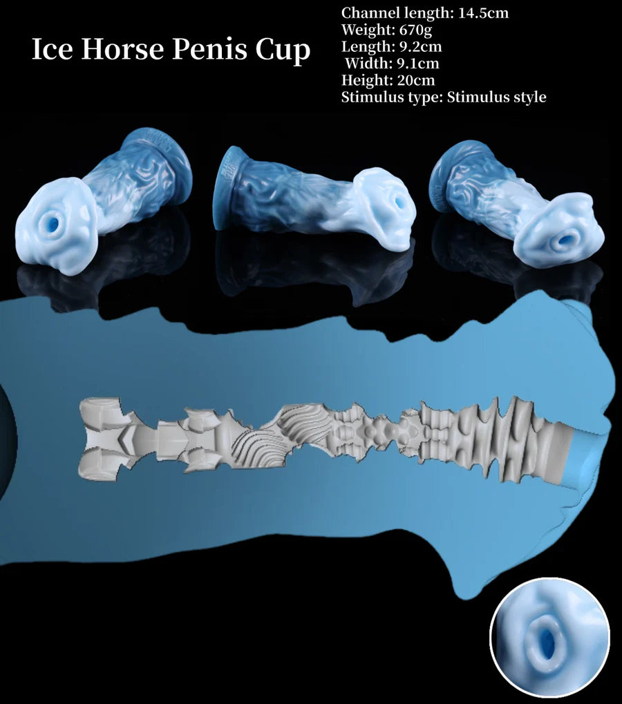Icebergs Horse Dildo 7.8 Inches