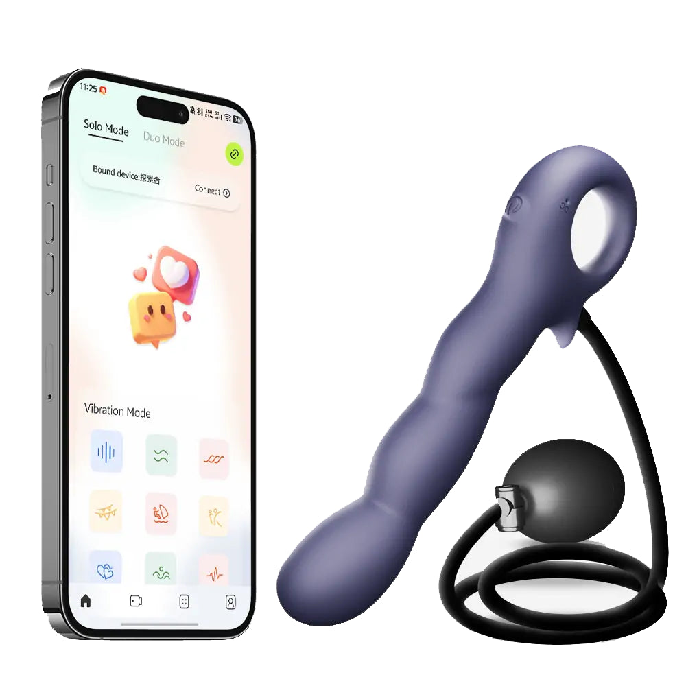 Inflatable Vibration Prostate Massager with App