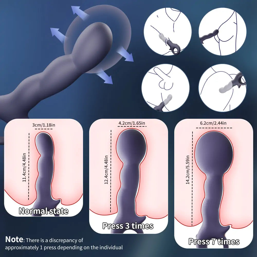 Inflatable Vibration Prostate Massager with App