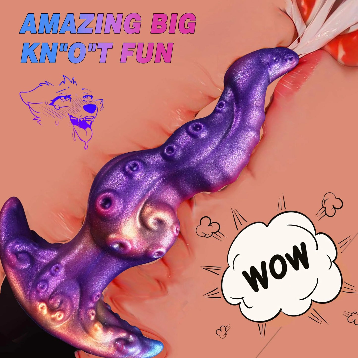 Iridescent Alien Tentacle Curved Butt Plug