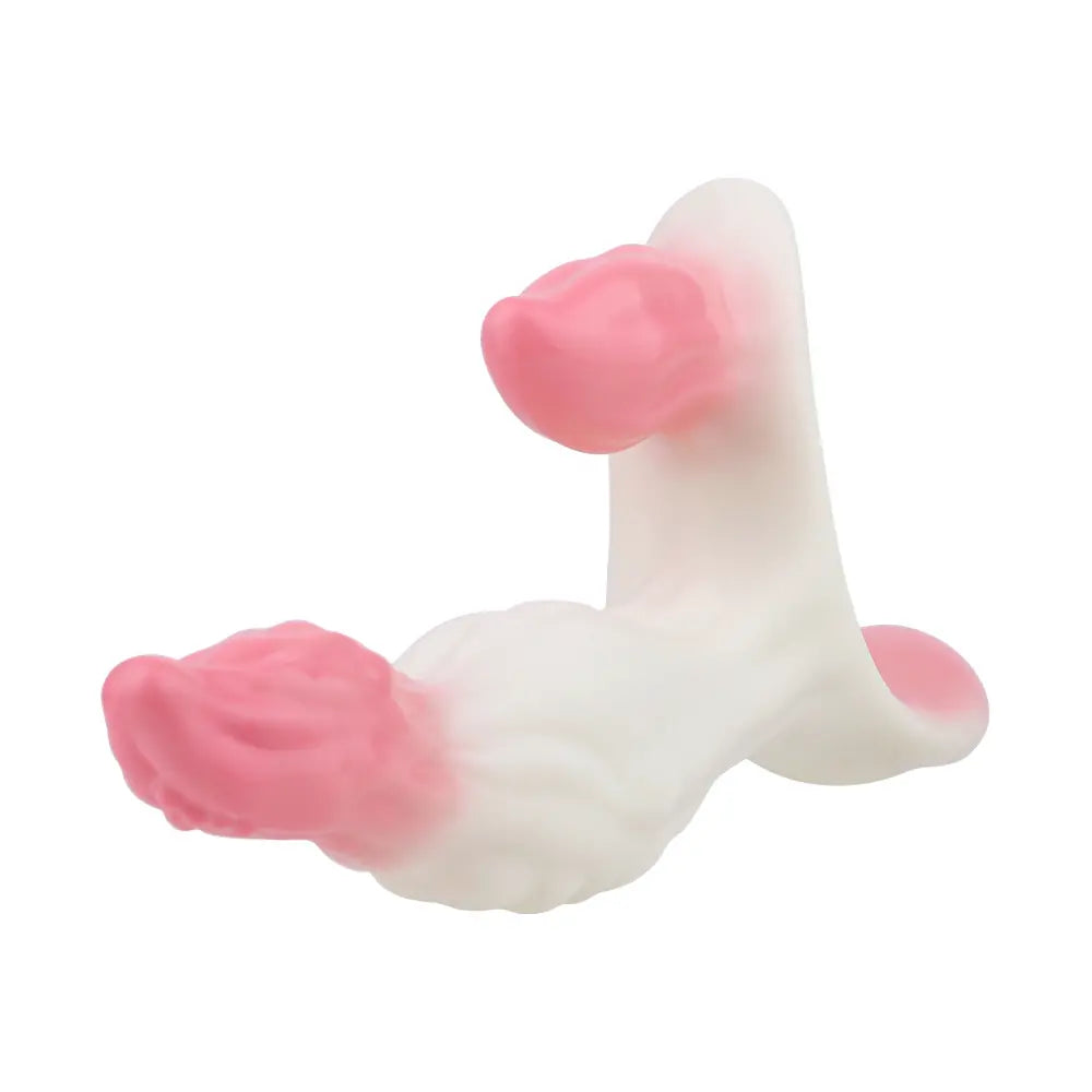 Iridescent Three-Head Vibe Strap-On Dildo