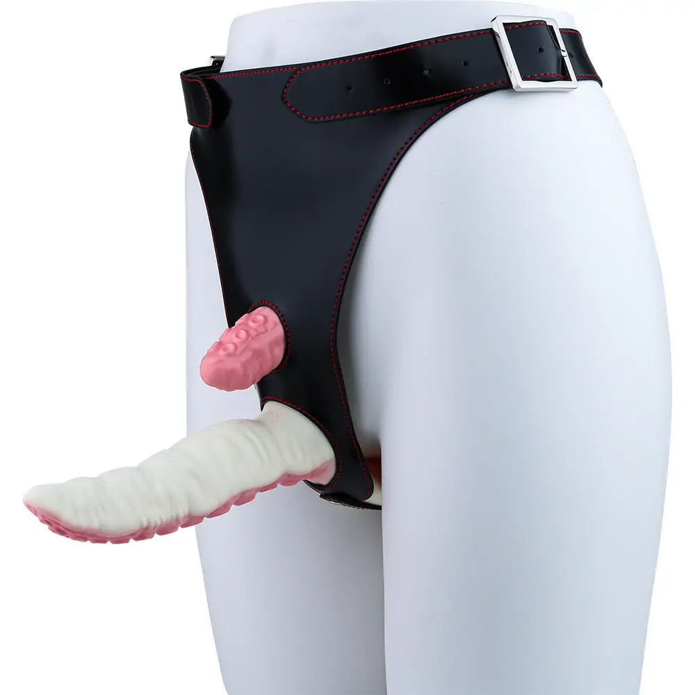 Iridescent Three-Head Vibe Strap-On Dildo