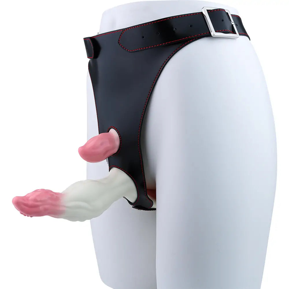 Iridescent Three-Head Vibe Strap-On Dildo