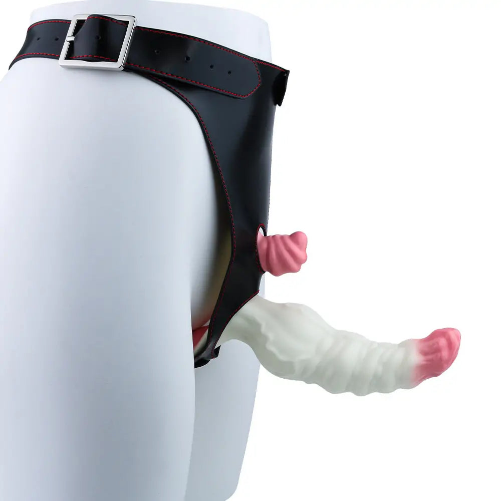 Iridescent Three-Head Vibe Strap-On Dildo