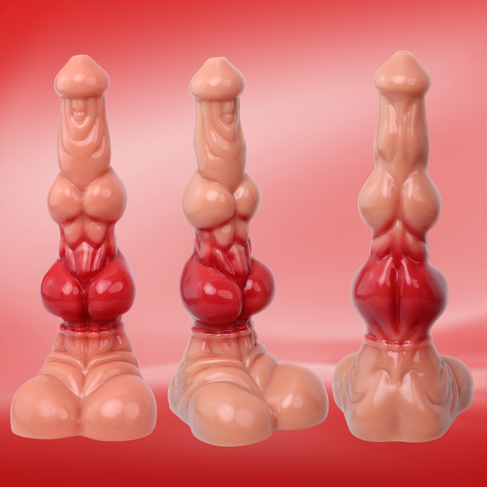Fantasy Flesh Silicone Monster Knot Dildo - Vaginal Locking Climax Sex Toys for Women