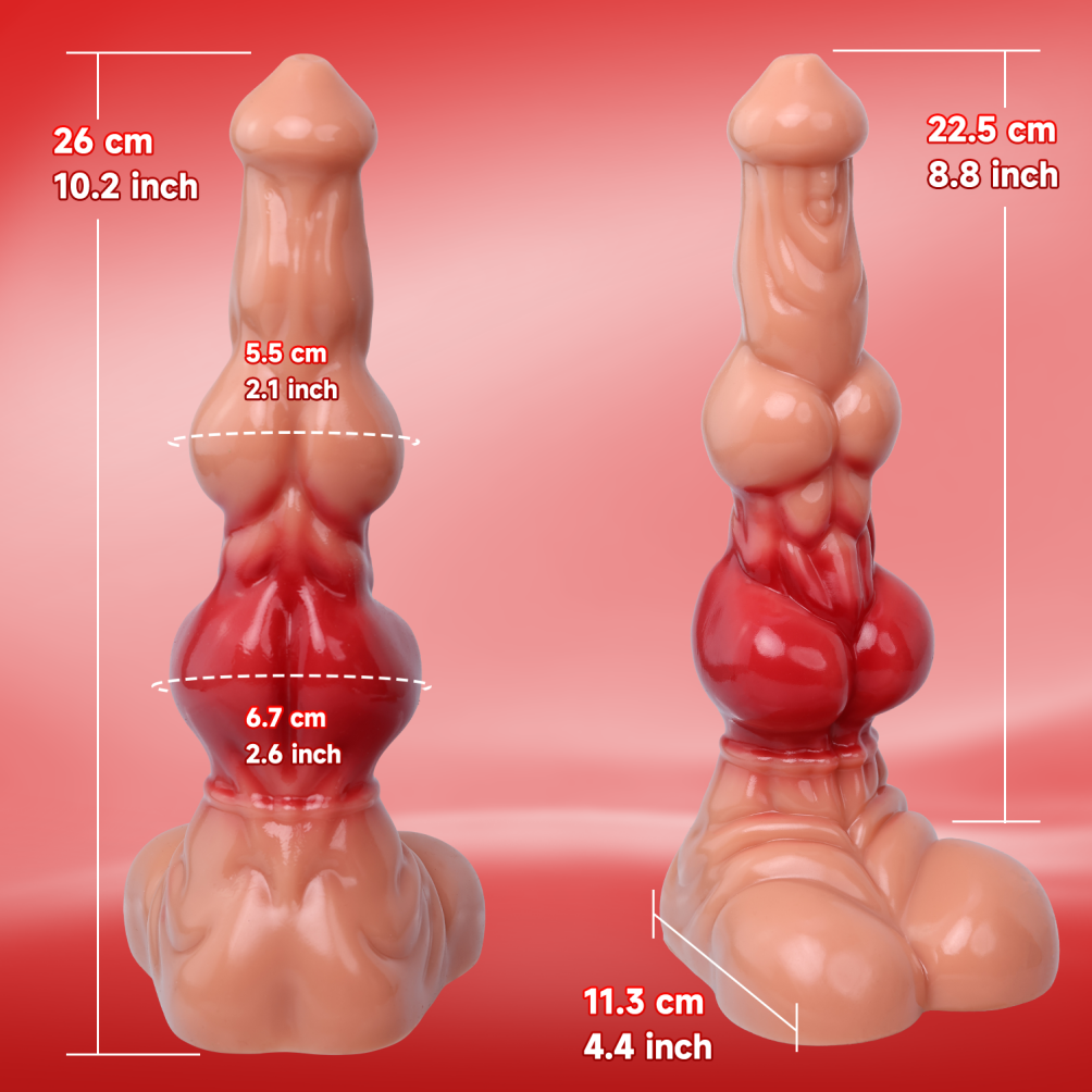 Fantasy Flesh Silicone Monster Knot Dildo - Vaginal Locking Climax Sex Toys for Women