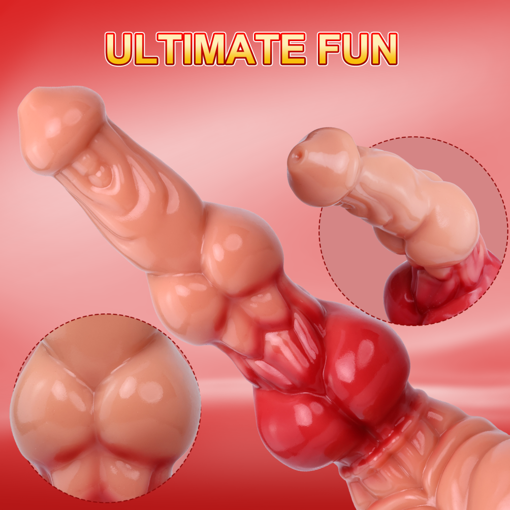 Fantasy Flesh Silicone Monster Knot Dildo - Vaginal Locking Climax Sex Toys for Women