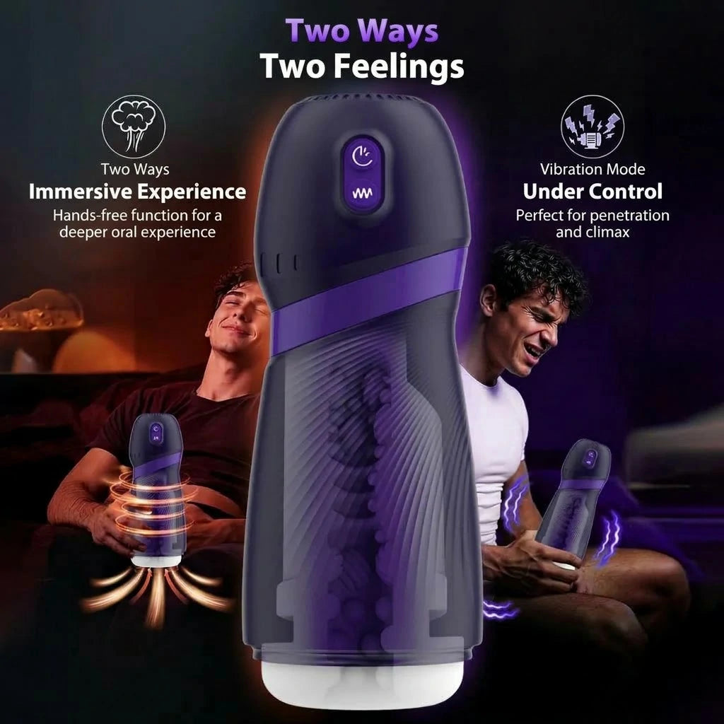 Kuzai – App-Controlled Suction & Vibrating Electric Masturbator