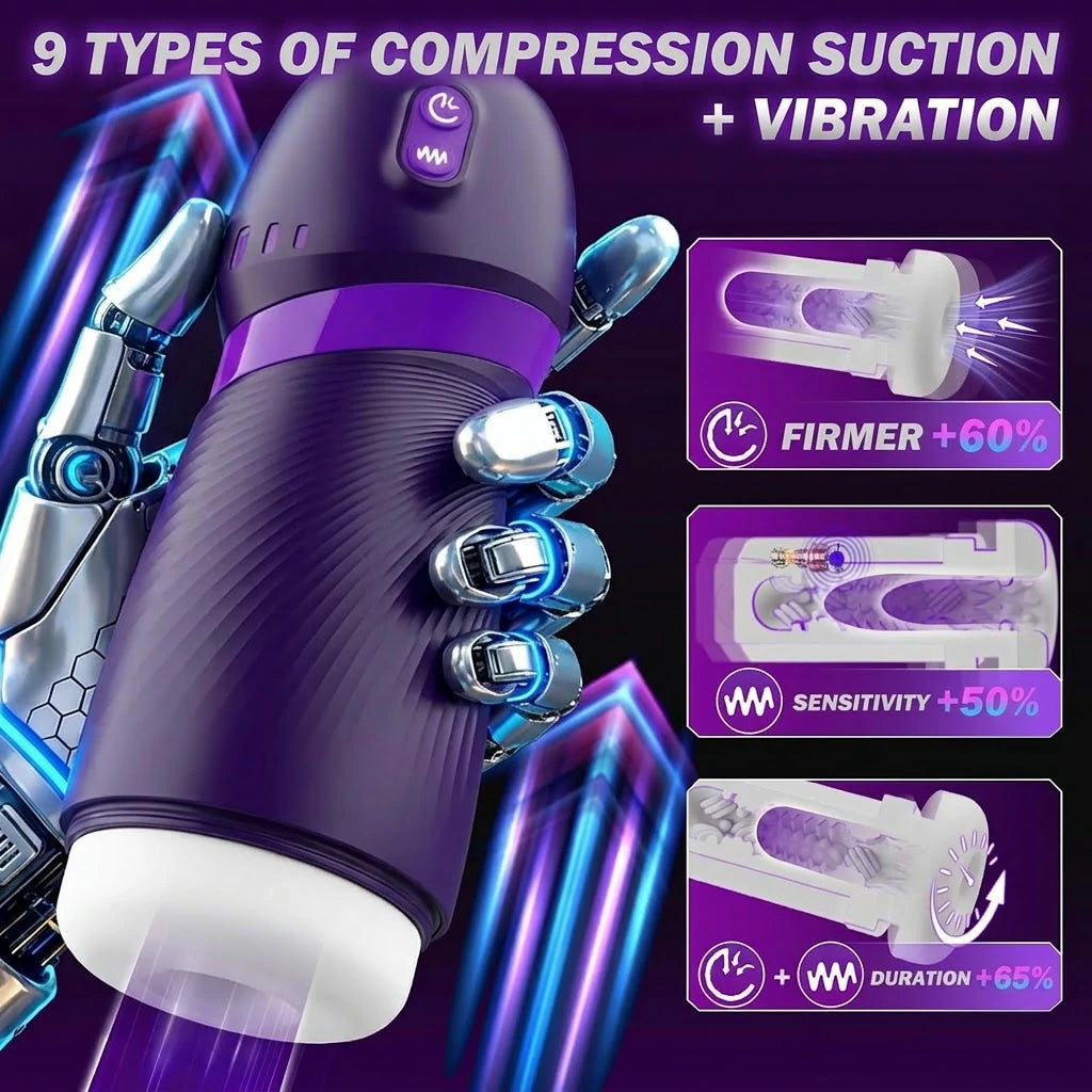 Kuzai – App-Controlled Suction & Vibrating Electric Masturbator