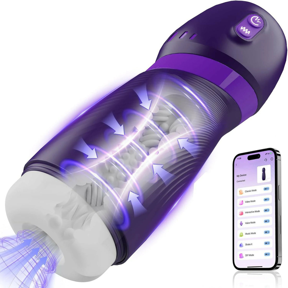 Kuzai – App-Controlled Suction & Vibrating Electric Masturbator