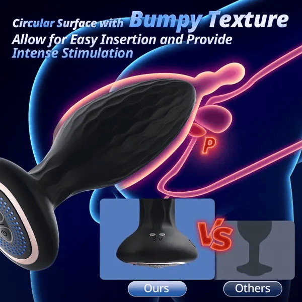 LED Rotating Vibration Anal Plug with Remote