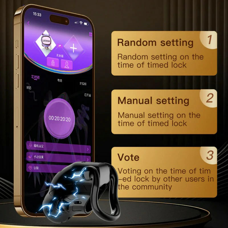 LOCKINK Electric Shock Chastity Cage with App