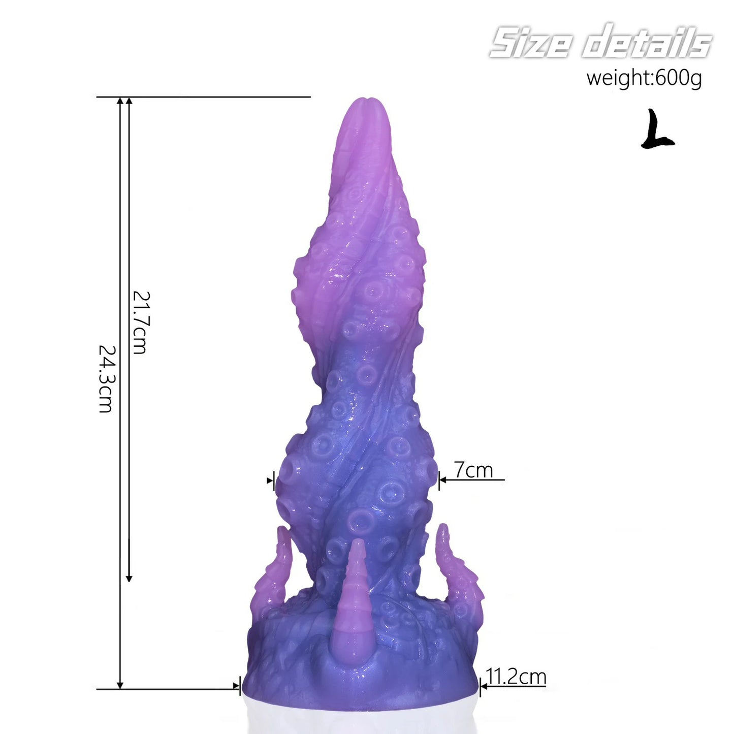 Anesidora Dual-Segmented Tentacle Liquid Silicone Fantasy Dildo