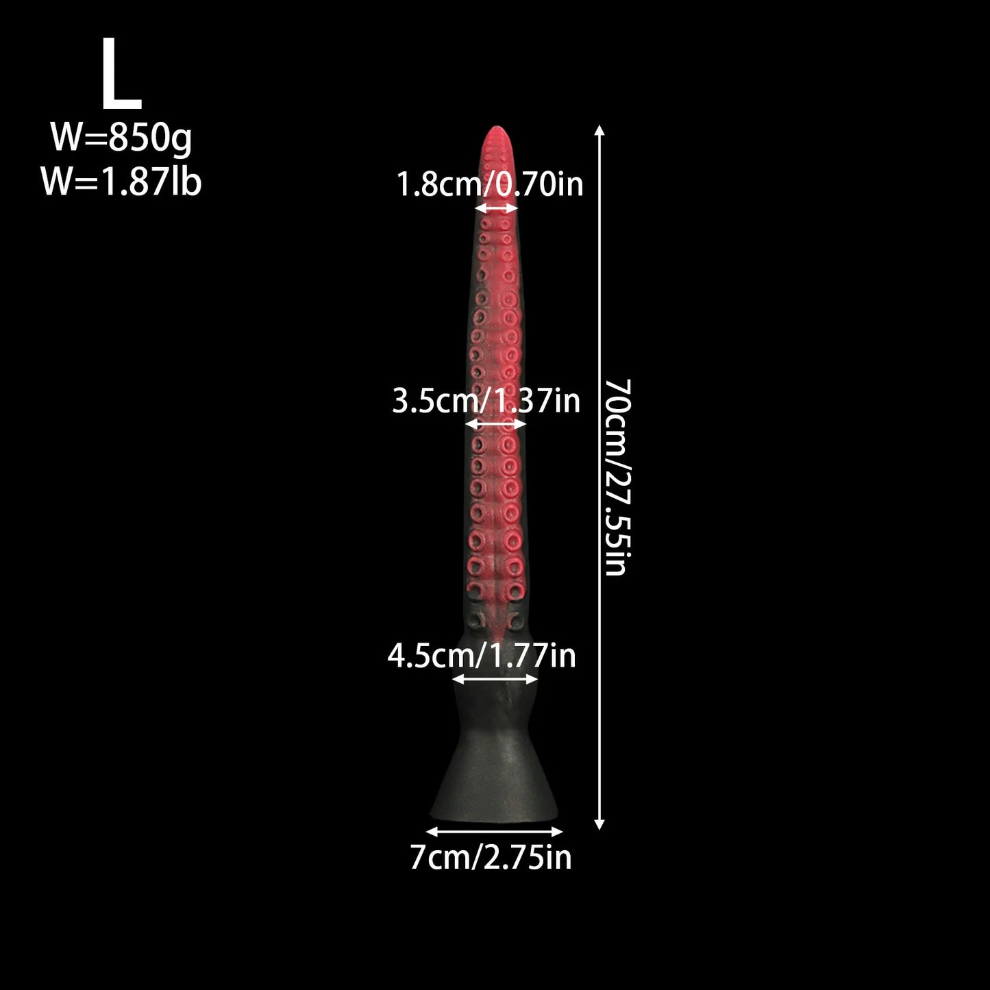 Deep Realm  Extra-Long Spiral Suction Dildo
