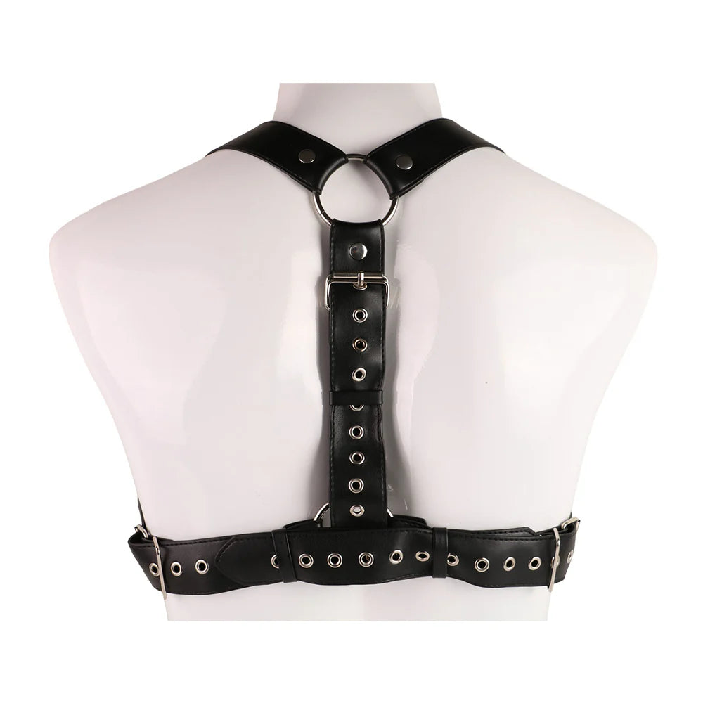Leather BDSM Wearable Bondage with Handcuff