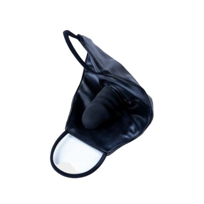 Black Leather Dildo Mask