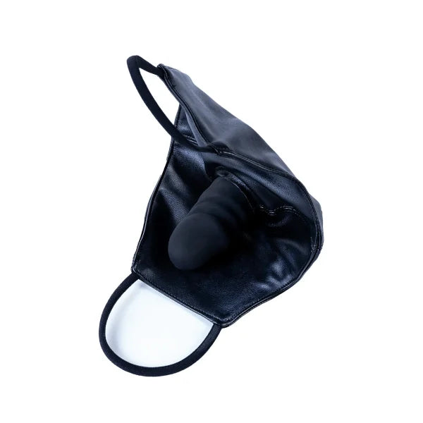 Black Leather Dildo Mask
