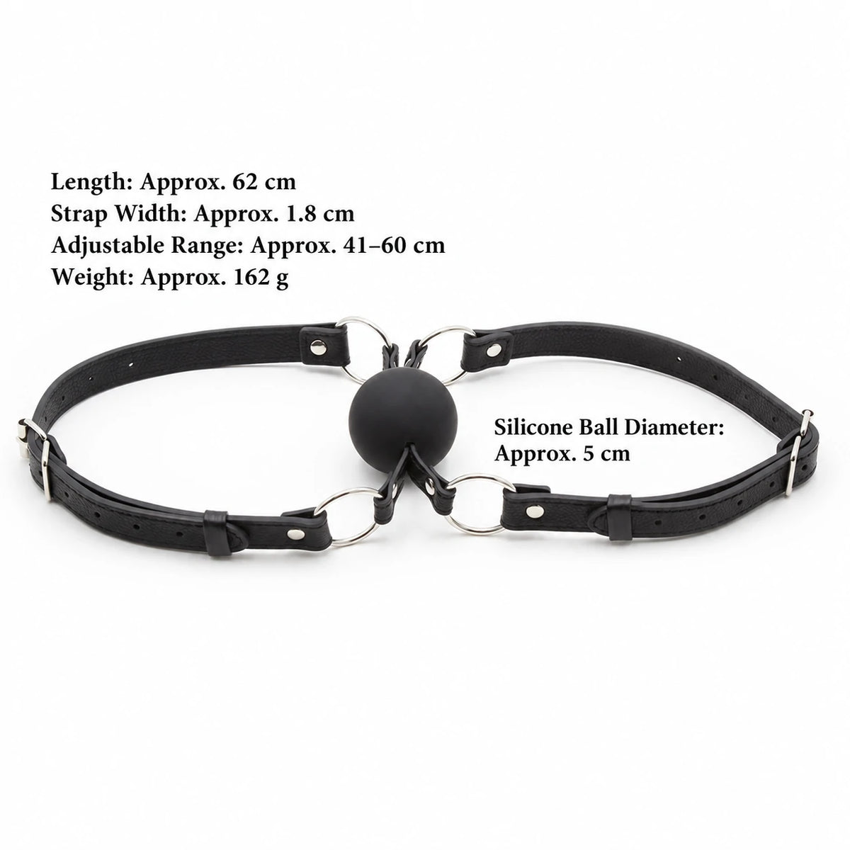 Linked Ball Gag – Adjustable Leather Couple Gag