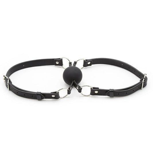 Linked Ball Gag – Adjustable Leather Couple Gag
