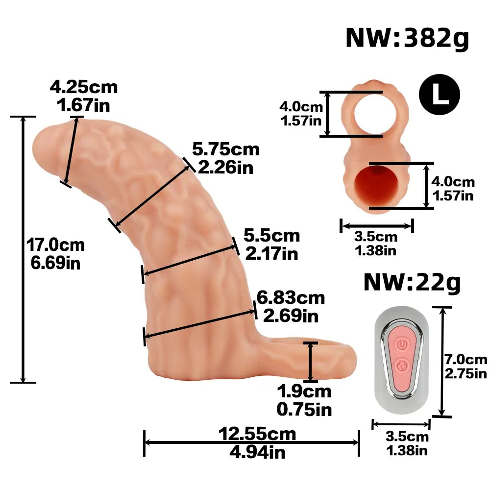 Lion Shockwave Vibrating Fantasy Penis Sleeve