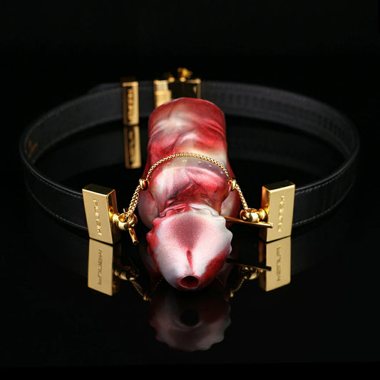 Liquid Silicone Dog Dildo Gag Harness