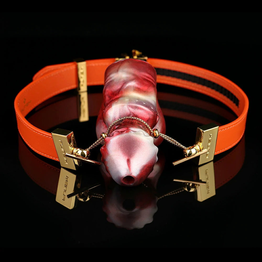 Liquid Silicone Dog Dildo Gag Harness