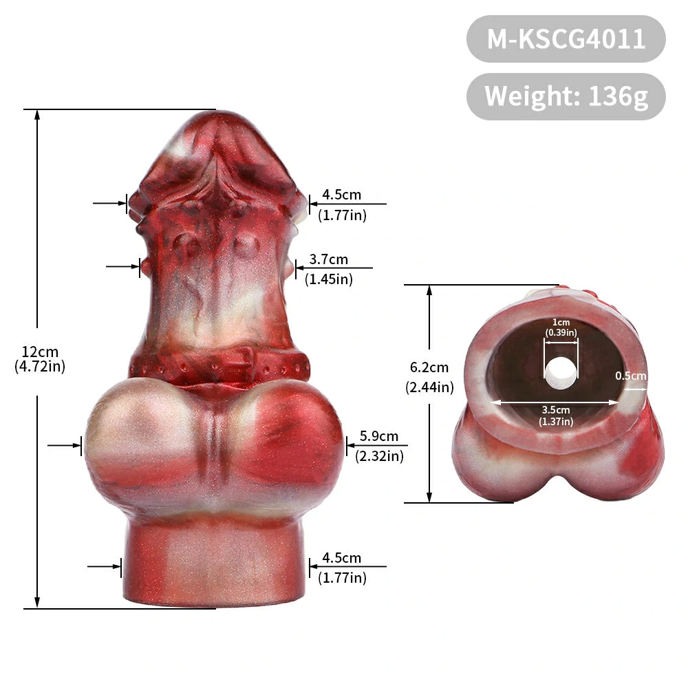 Liquid Silicone Dog Dildo Gag Harness