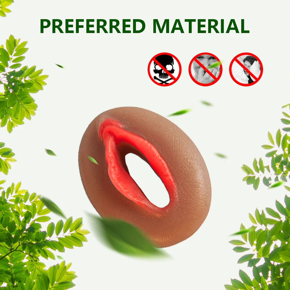 Liquid Silicone Realistic Oral Cock Ring