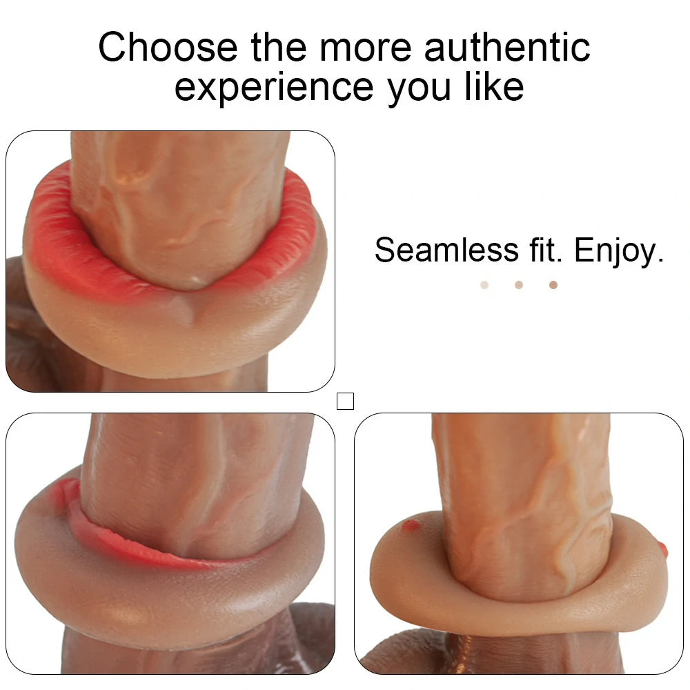 Liquid Silicone Realistic Oral Cock Ring