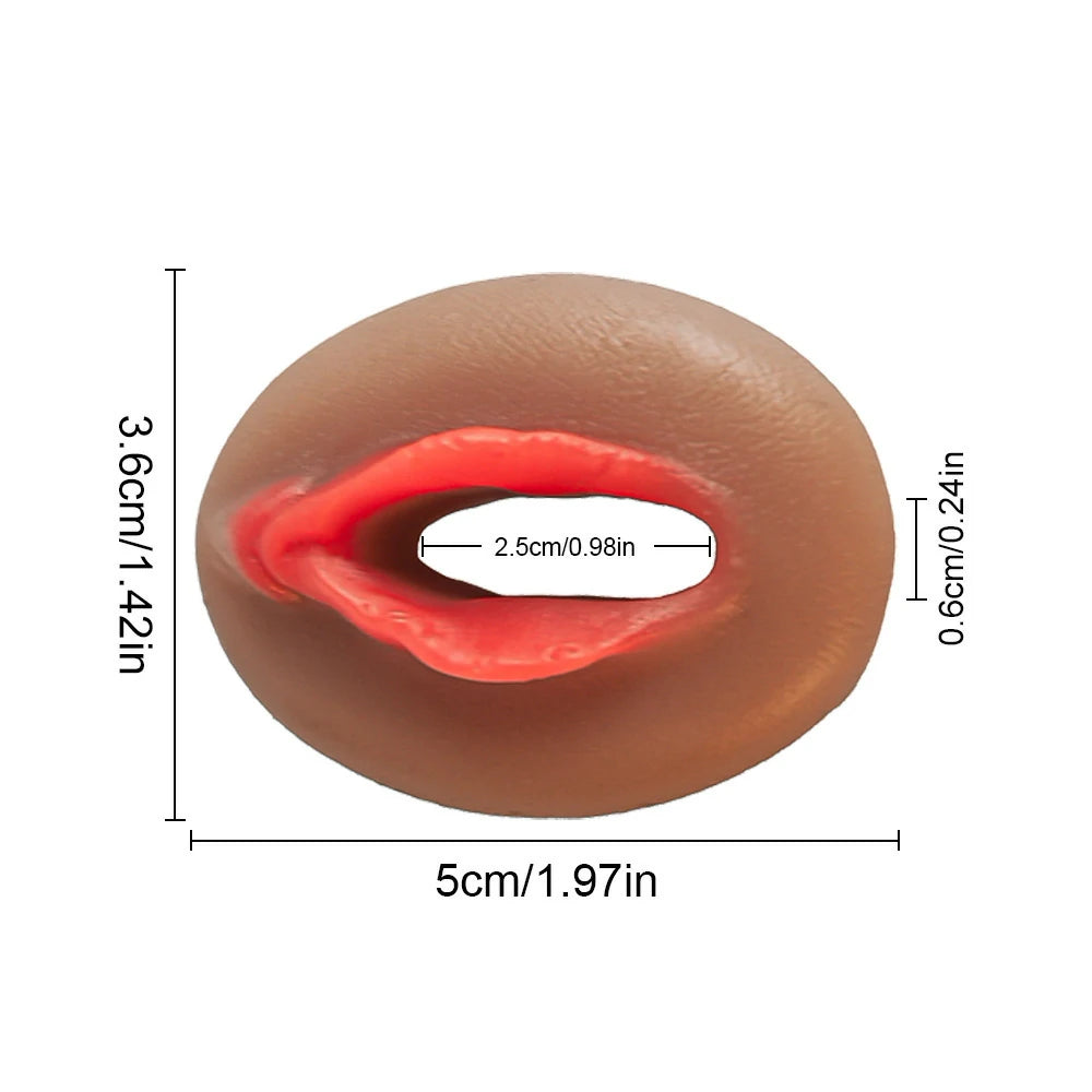 Liquid Silicone Realistic Oral Cock Ring
